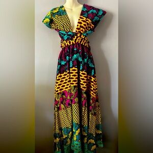 NWOT Vibrant Multicolor Patterned Dress